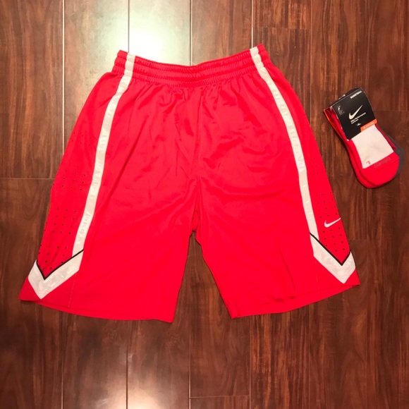 Nike Basketball Shorts - Red/White - Picture 1 of 4
